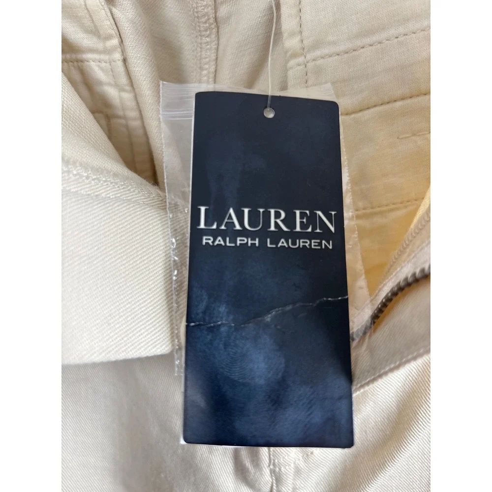Lauren Ralph Lauren Cotton Twill Wide-Leg Pant - Picture 9 of 10